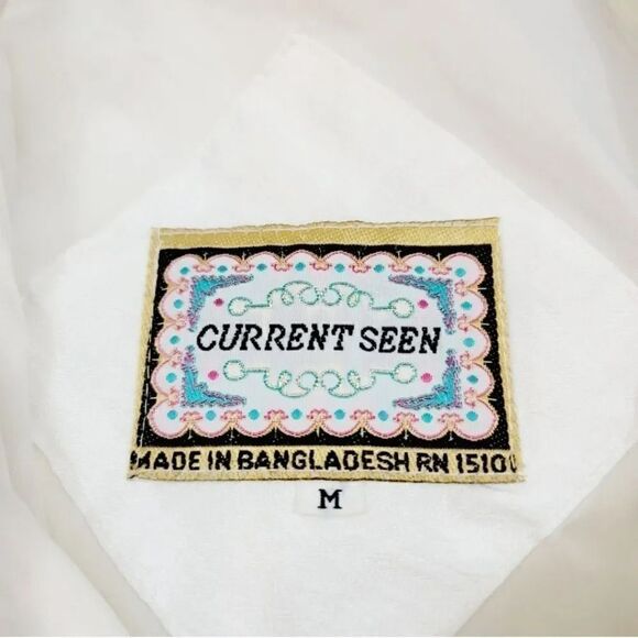 Vintage 80's Current Seen Oversized Windbreaker Jacket in White/Blue Size Medium - Picture 5 of 10